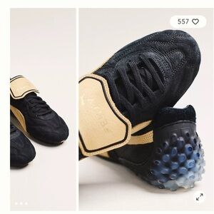 Fenty by Puma Black and Tan Suede Sneakers